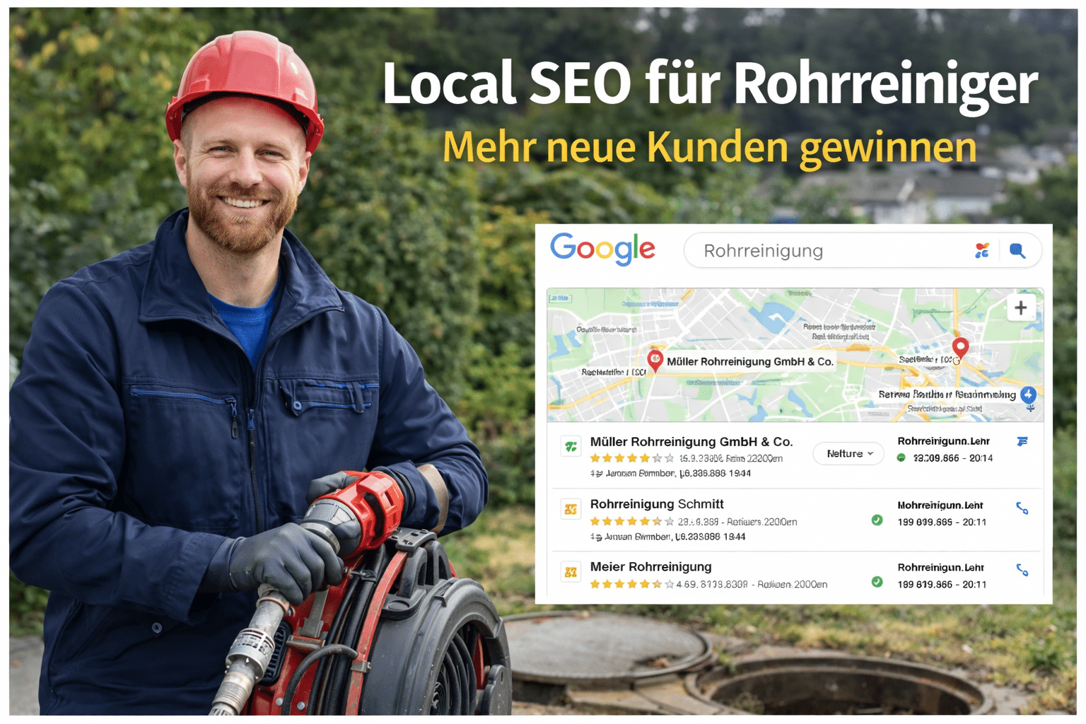 rohrreinigung arbeitet dank lokaler seo